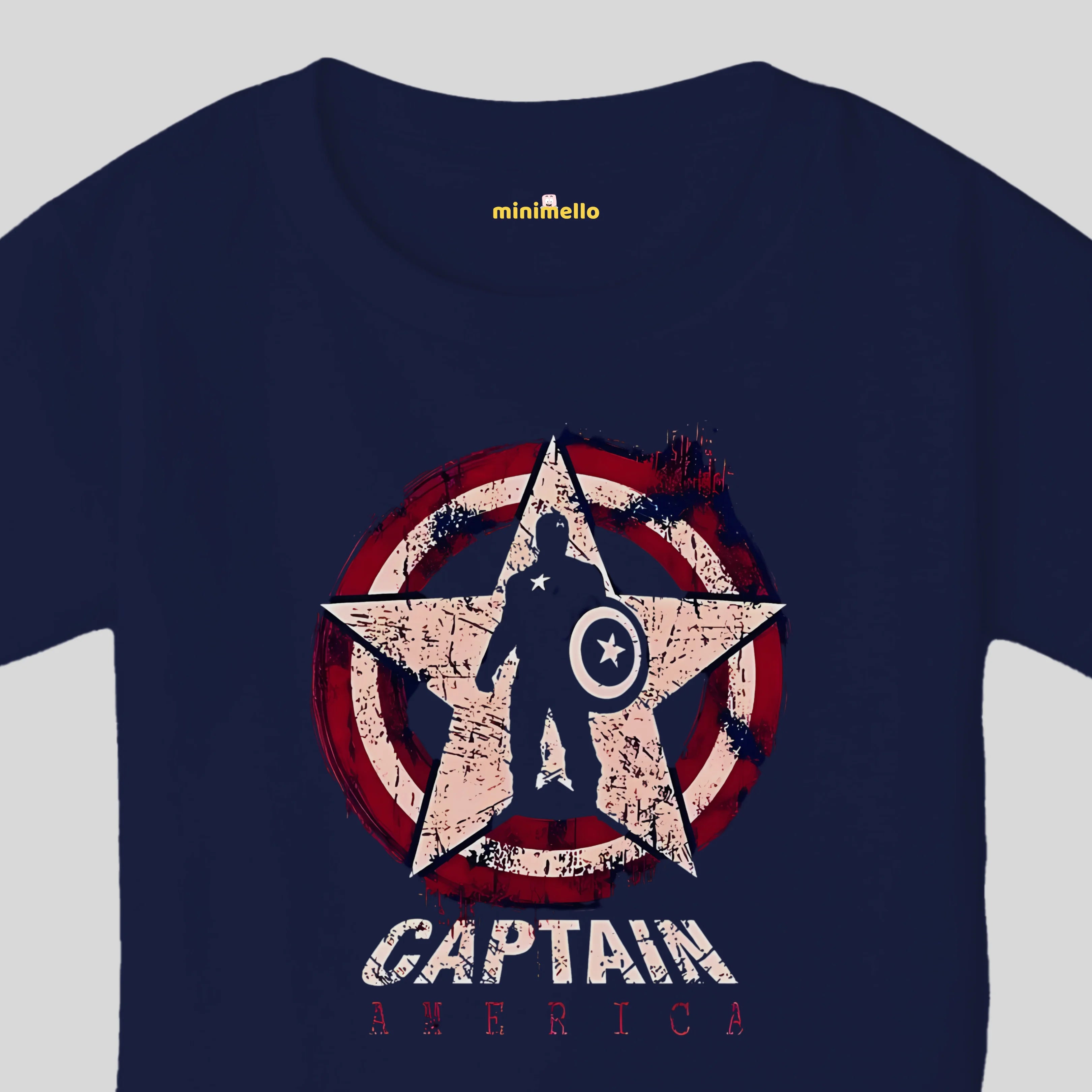 Captain America Star Shield Grunge Kids T-Shirt