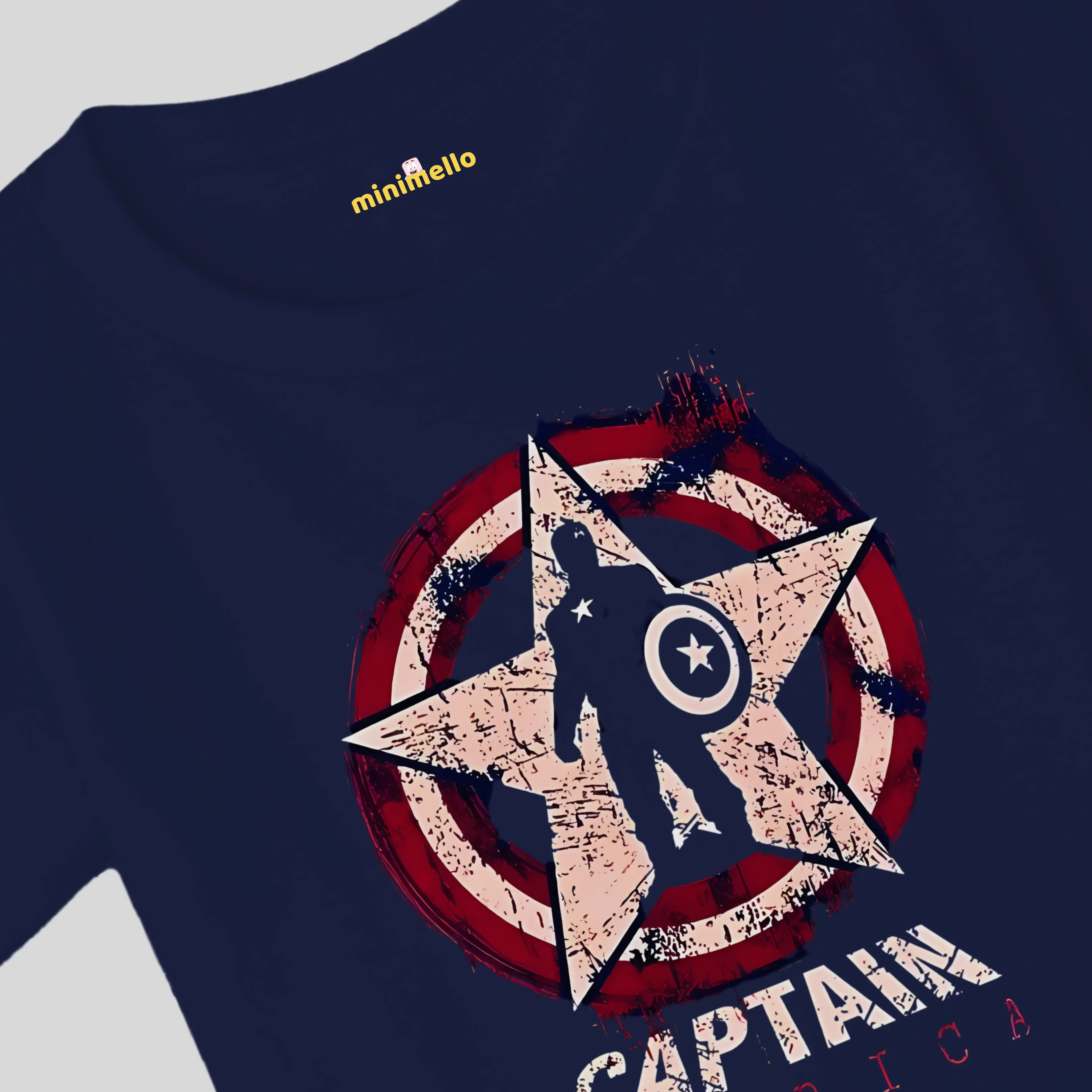 Captain America Star Shield Grunge Kids T-Shirt