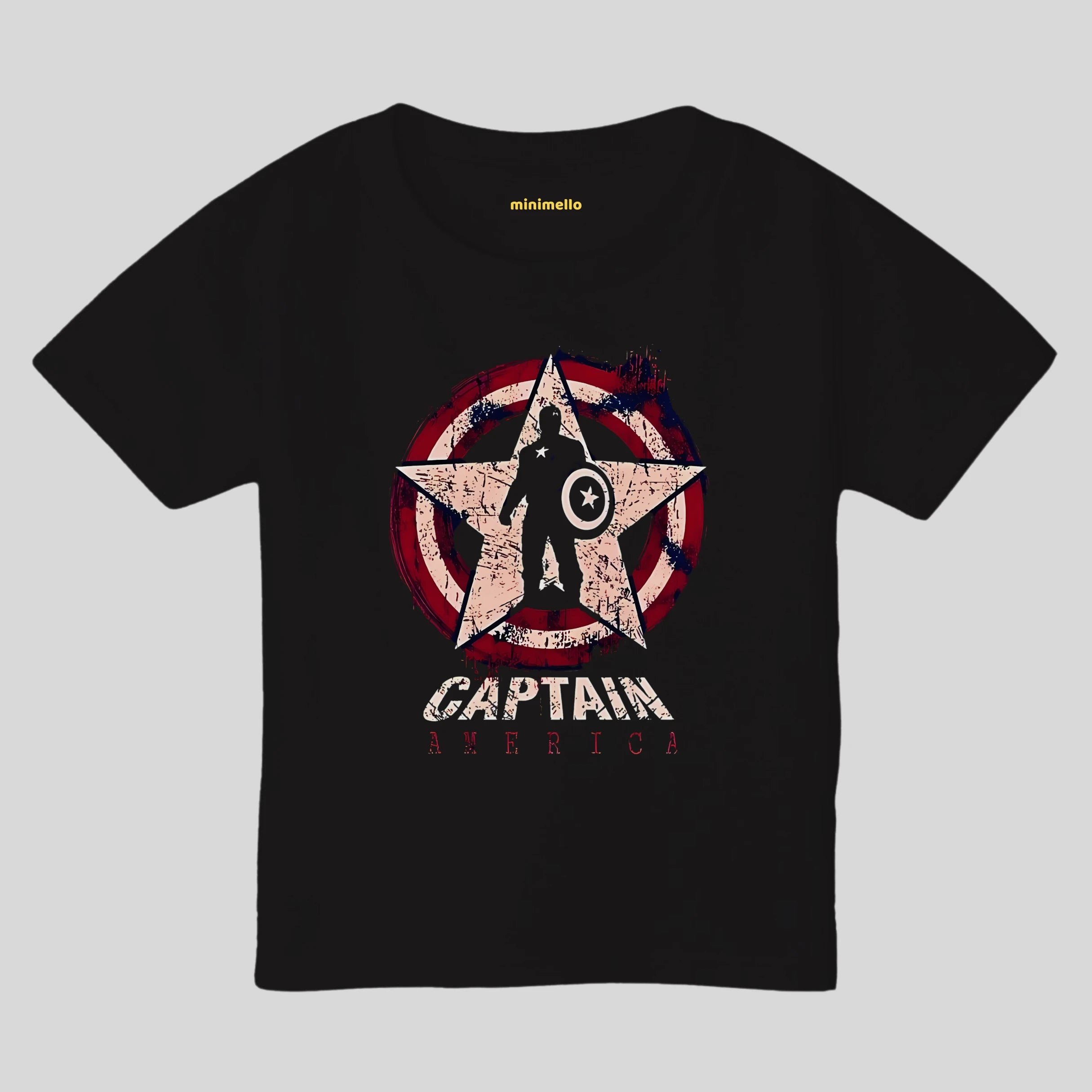 Captain America Star Shield Grunge Kids T-Shirt