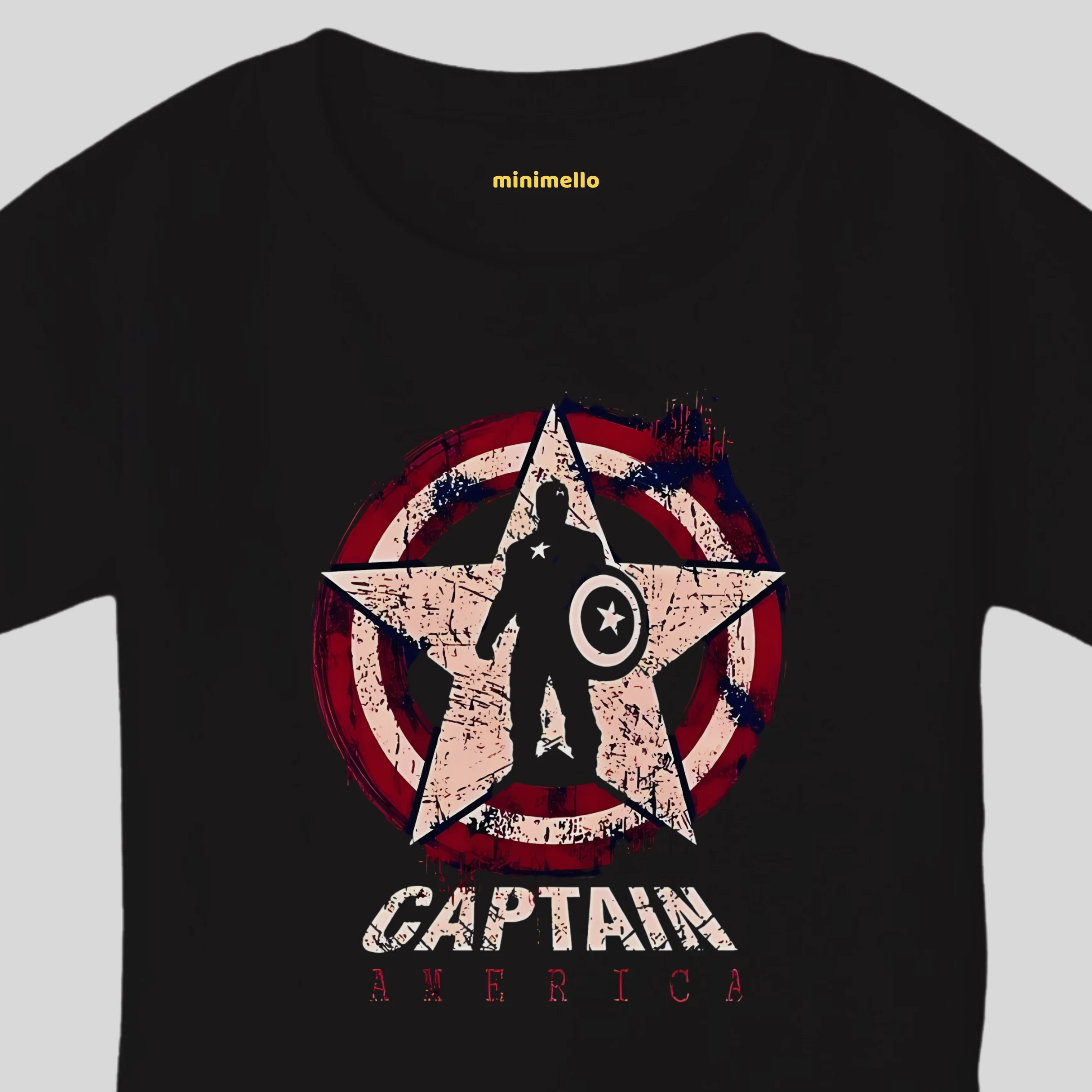Captain America Star Shield Grunge Kids T-Shirt