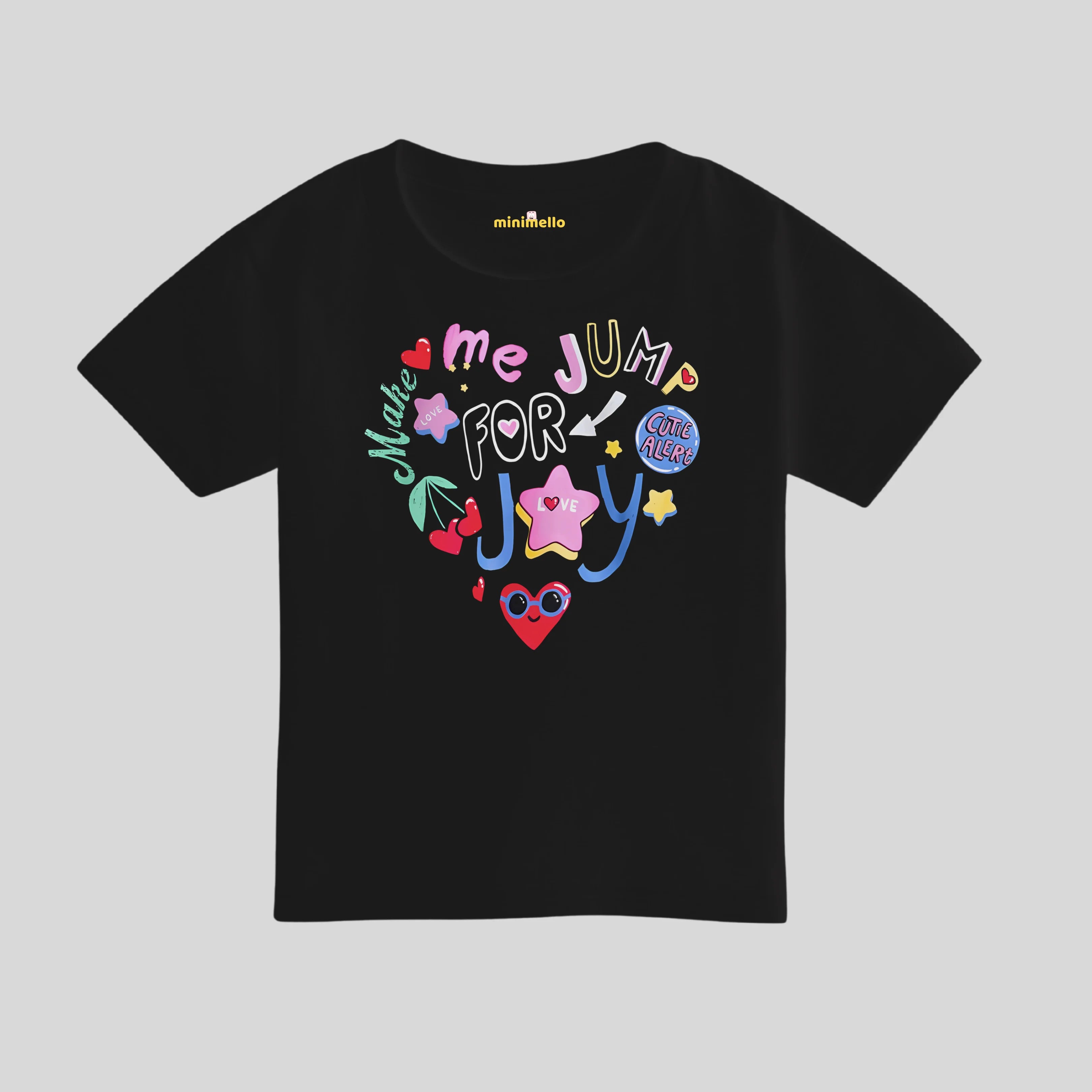 Jump for Joy Kids Tee – Black - Minimello