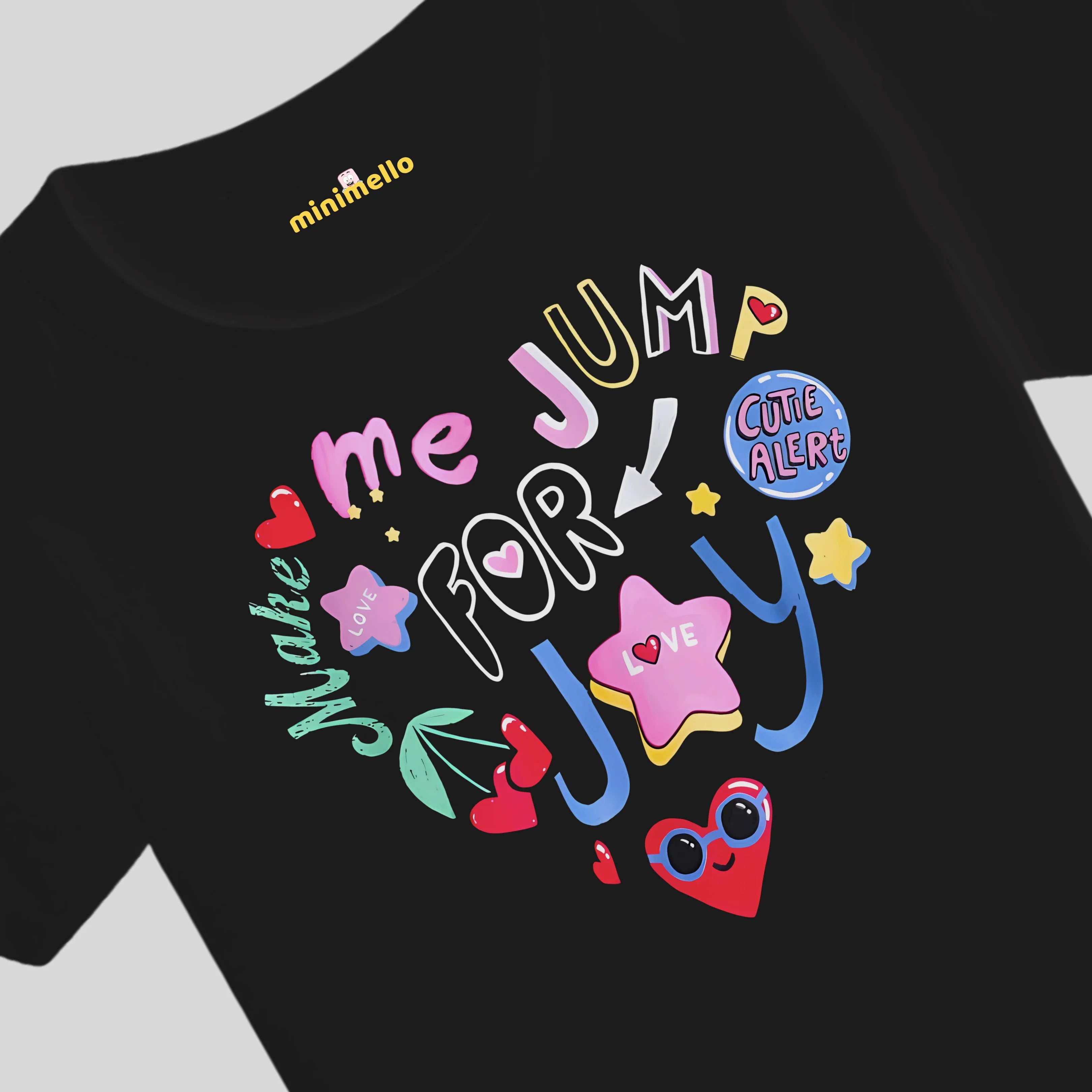 Jump for Joy Kids Tee – Black - Minimello