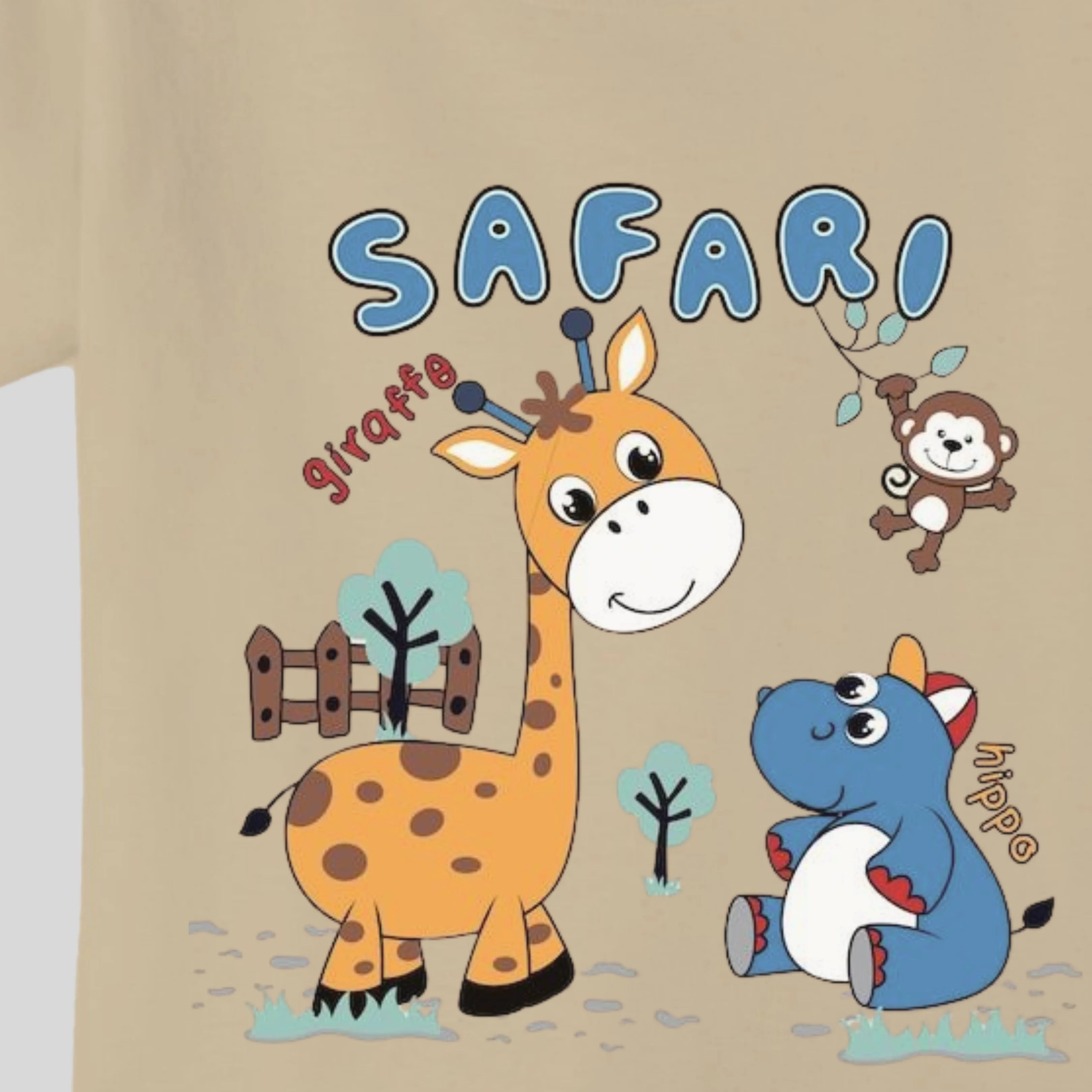 Safari Friends Kids Tee - Minimello